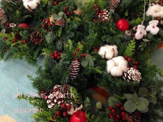 【針葉樹のクリスマスリース作り】