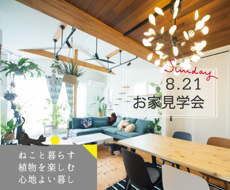 ねこと暮らす　おしゃれでナチュラルなお家見学会
