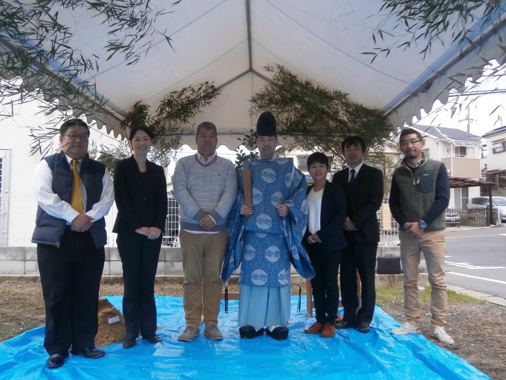 ナチュラルな家　かわいいお家　京都　地鎮祭
