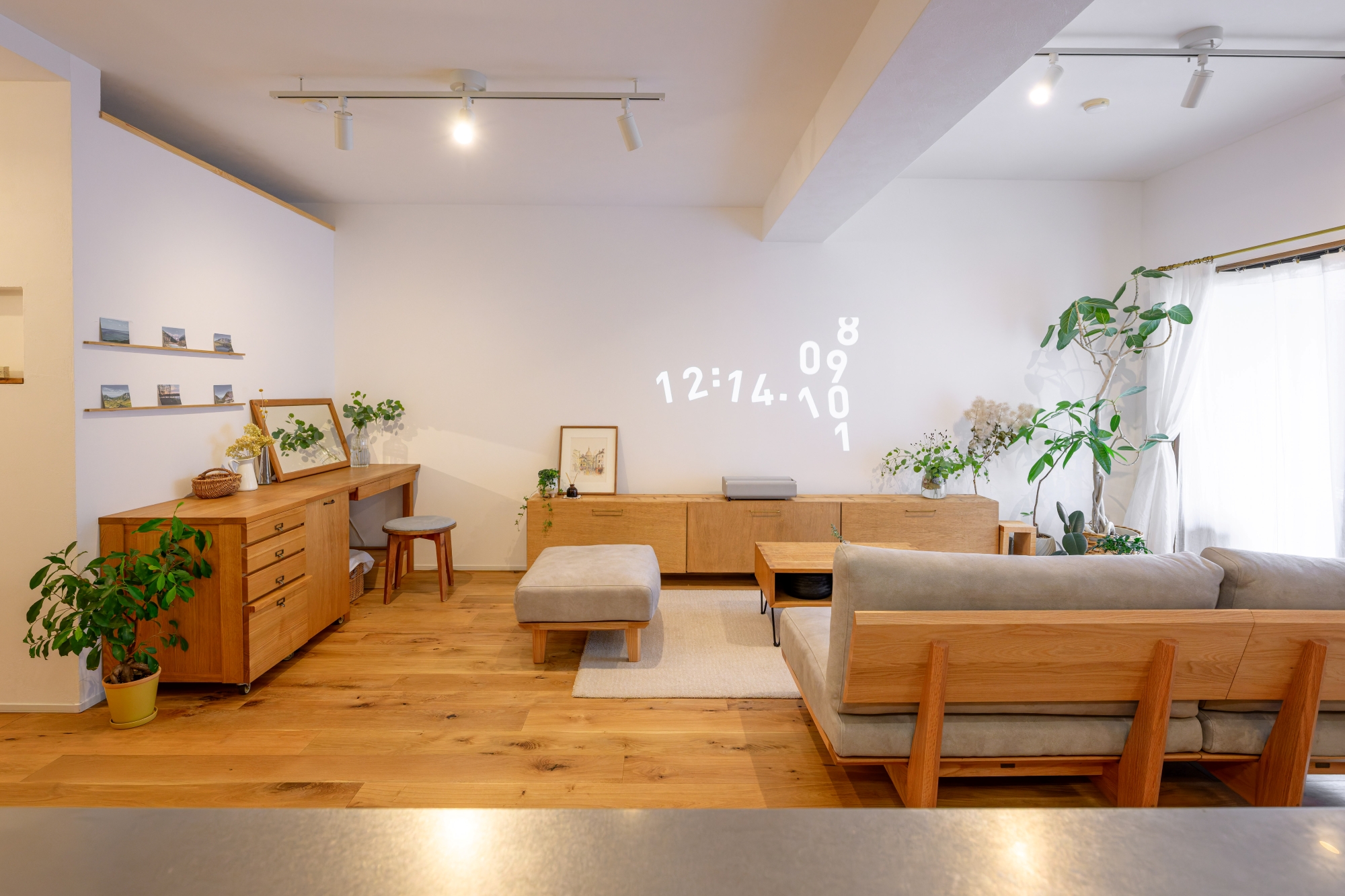 北欧ナチュラルなマンションリノベーションのリビング写真です。